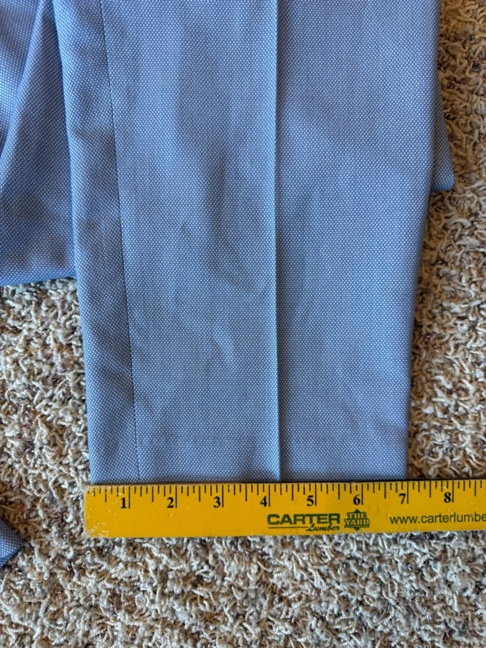 ZARA Mens 36x28 Straight Fit Light Blue Flat Front Trouser Dress Suit Pants